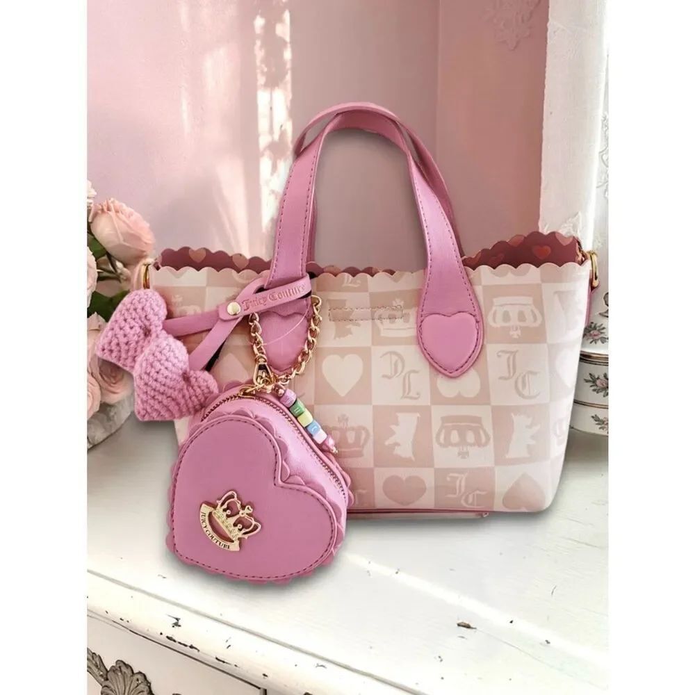 Juicy Couture Beige & Pink Sweet Break Time Mini Bag Tote